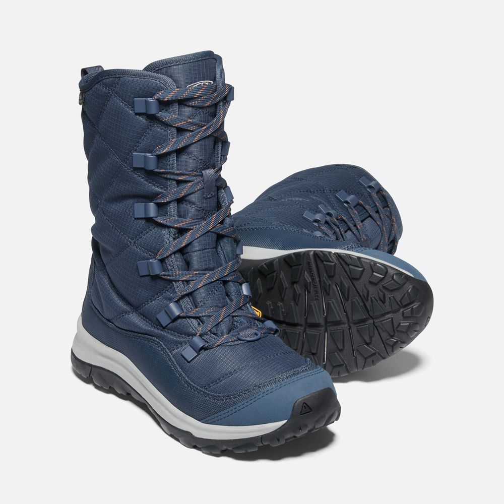 Bottes Hiver Keen Femme Bleu Marine | Terradora Ii Lace Up Waterproof | CFBJQ-7905